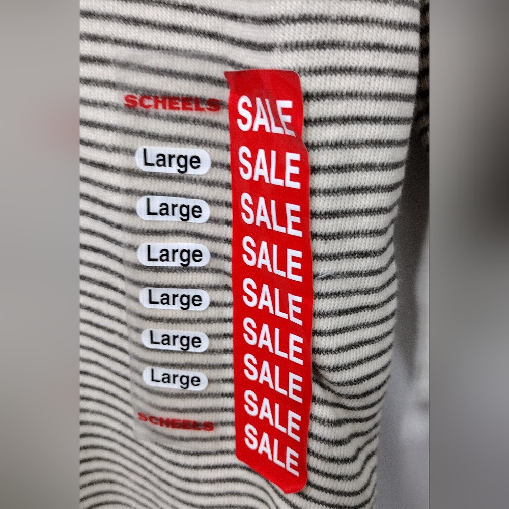 NWT Blue 84 Striped Texas Hoodie Womens L Gray Red Retro Y2K Sporty Outdoor - Picture 8 of 9